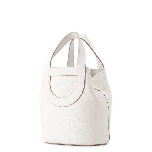 HERMES In the loop Size PM Taurillon Clemence/Swift Leather Grease pail - Picture 2 of 13